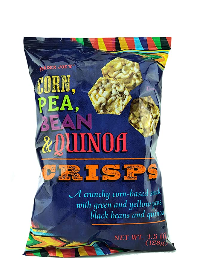 trader joe's corn pea bean and quinoa crisps