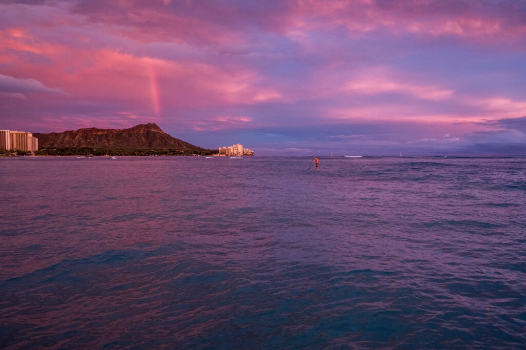 Waikiki Beach at sunset