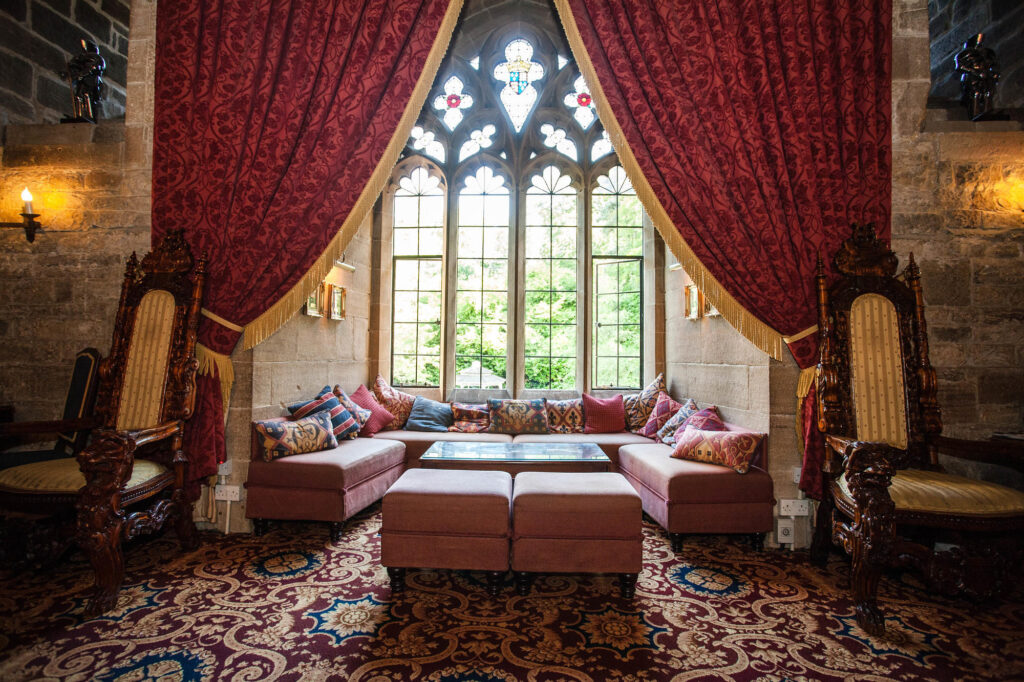 Drawing Room at the Langley Castle Hotel