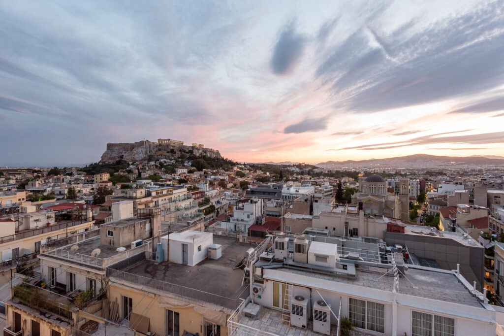 Roof Bar at the Electra Metropolis Athens - view of Athens
