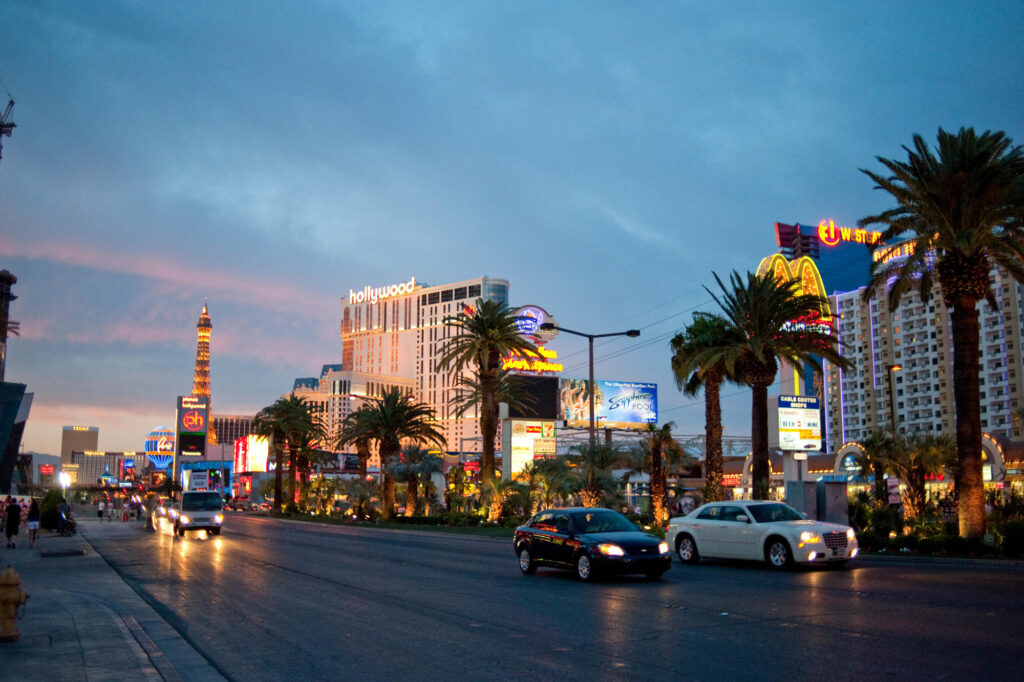 Las Vegas strip at night