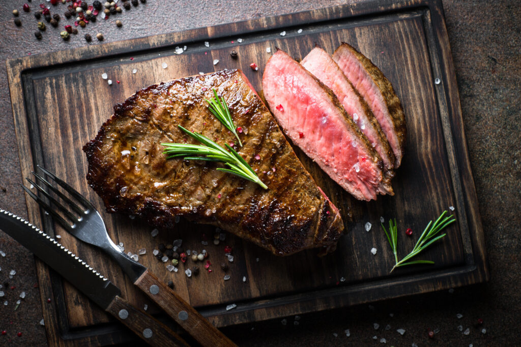 Grilled beef steak