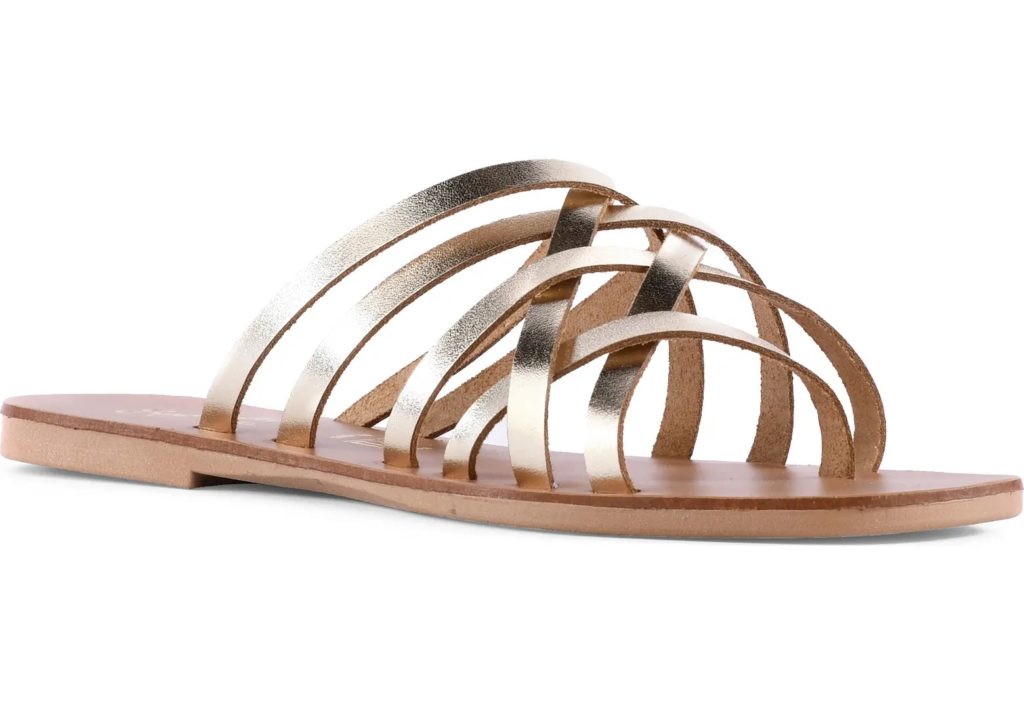 Nice Try Slide Sandal from Seychelles in gold