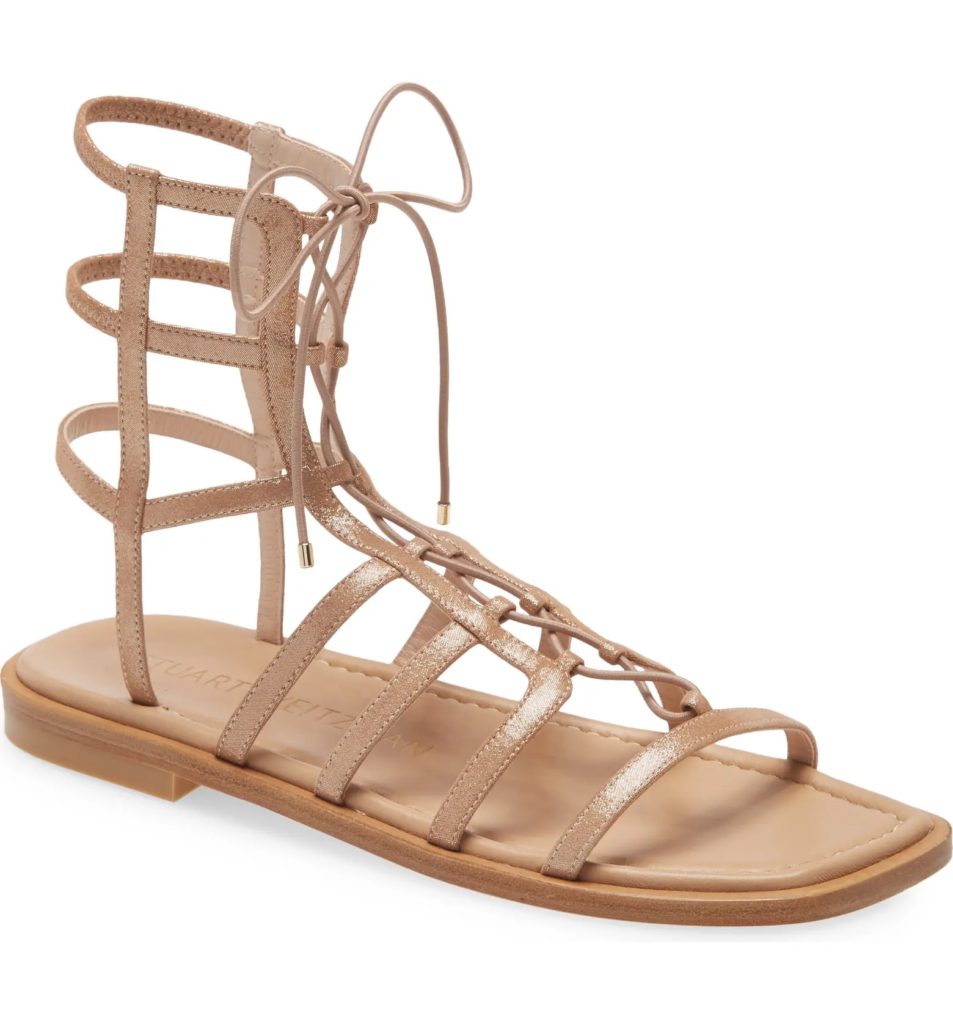 Stuart Weitzman Kora Lace Up Gladiator Sandals