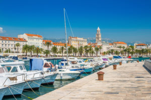 Boats in the marina in Split, Croatia