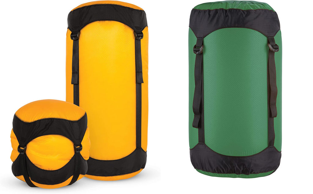 Yellow and green options of the 1. Sea-to-Summit Compression Bags