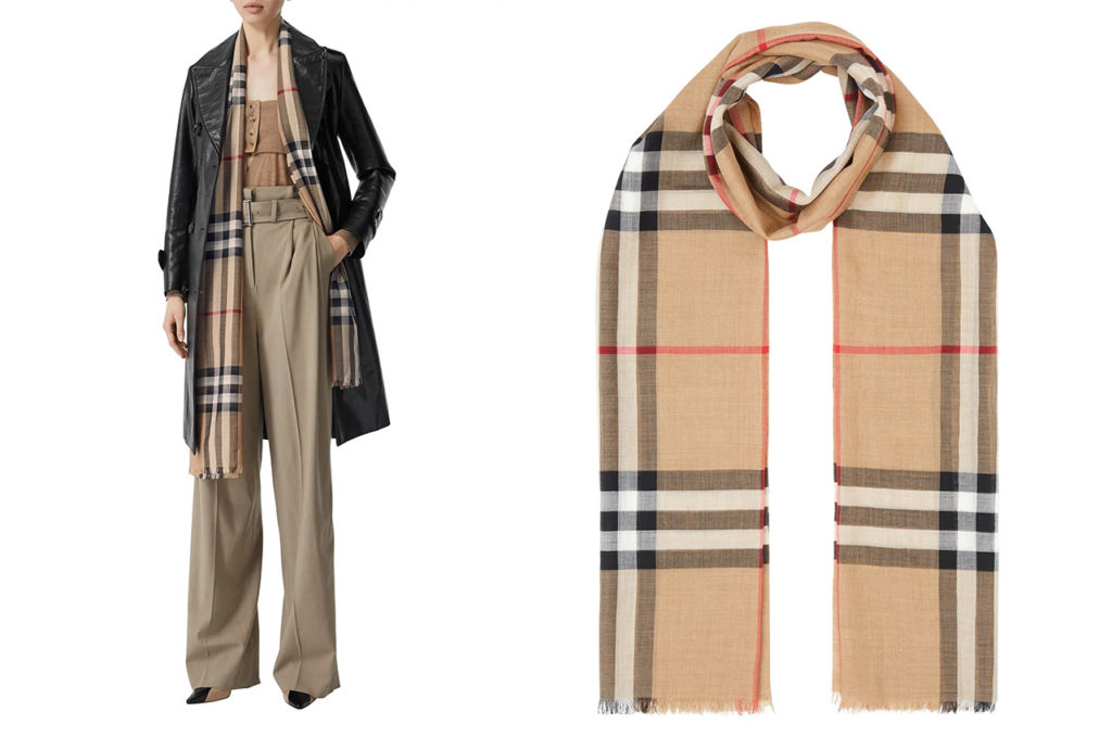The Burberry Giant Check Print Scarf