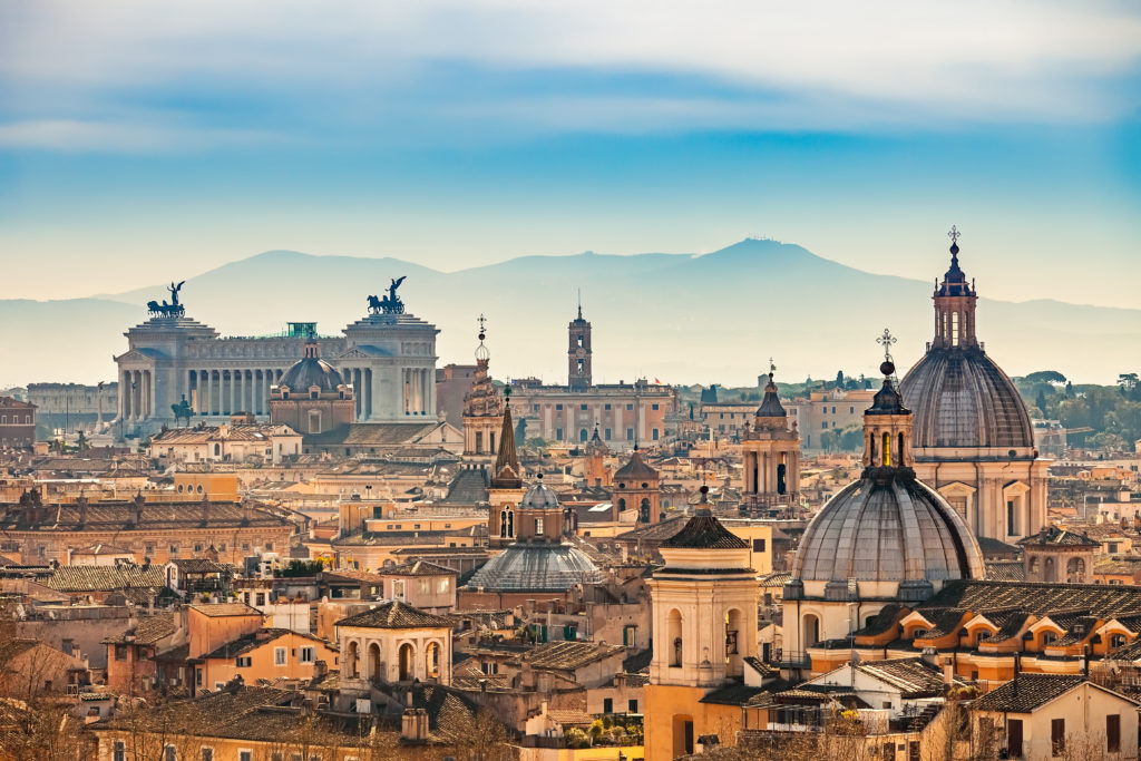 Skyline view of Rome