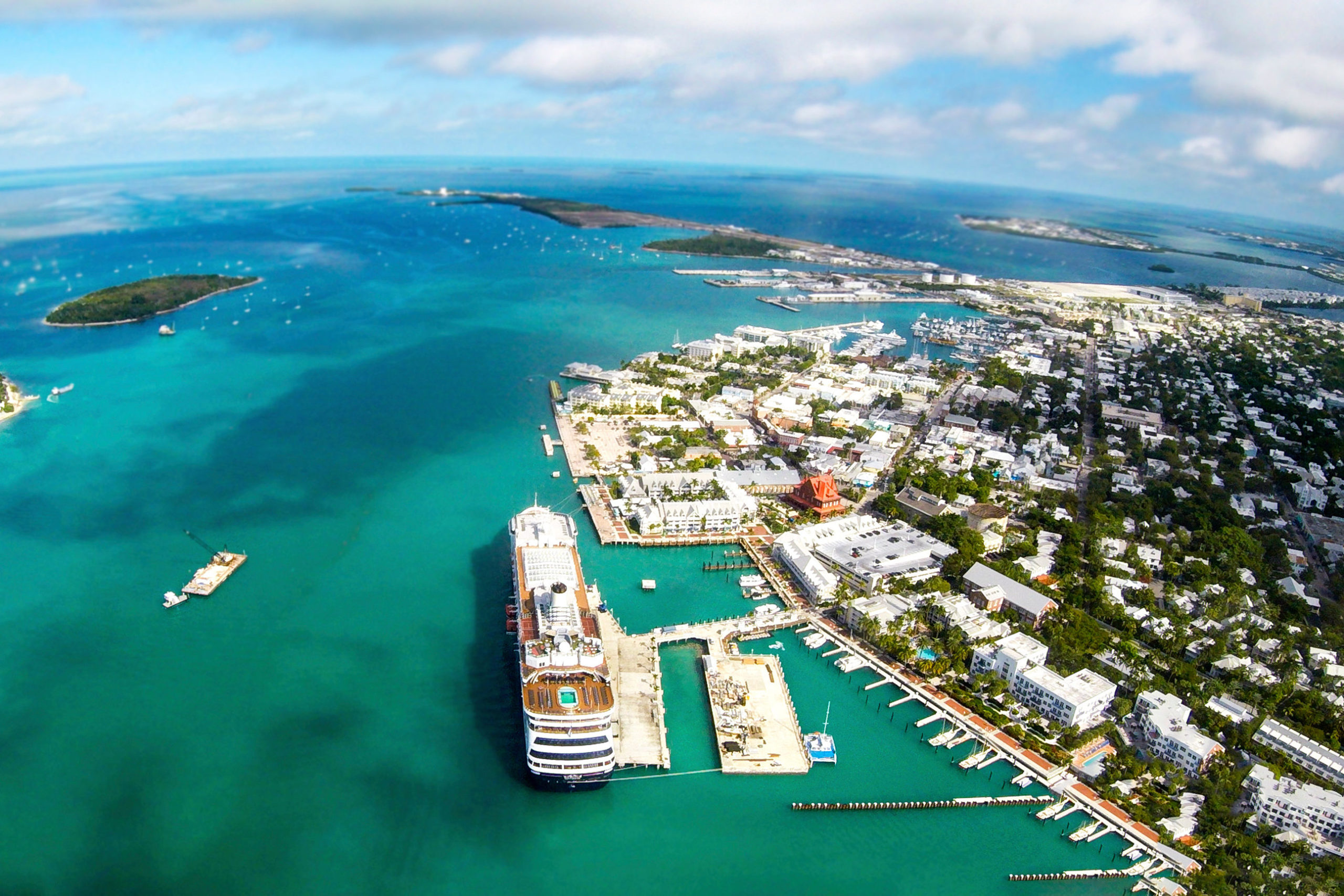 Aerial view of key west