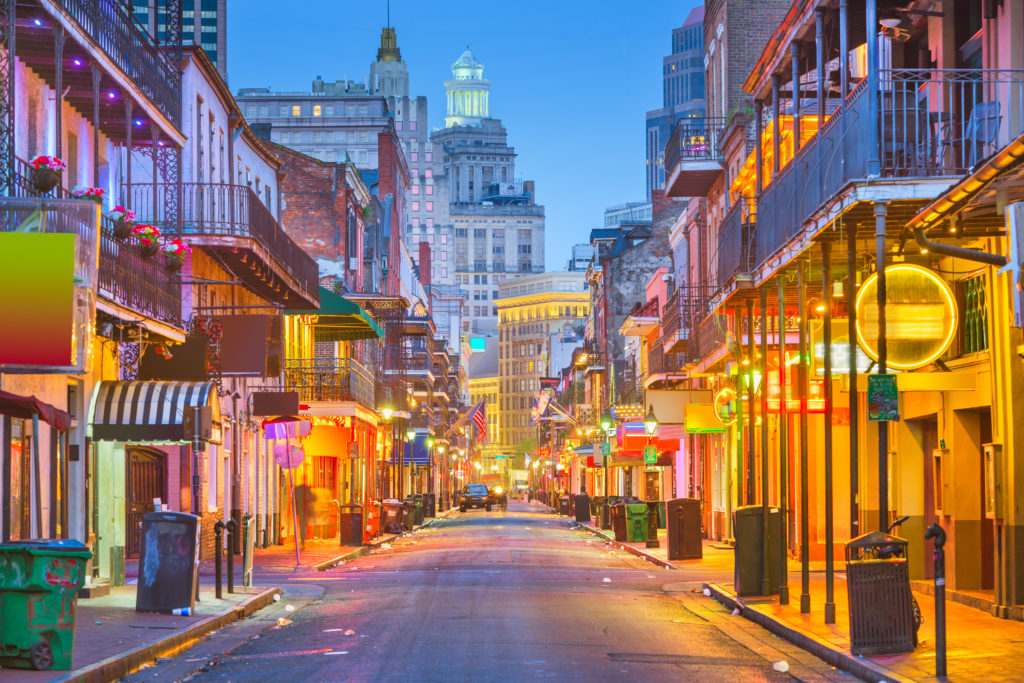 Bourbon Street in New Orleans, Louisianna