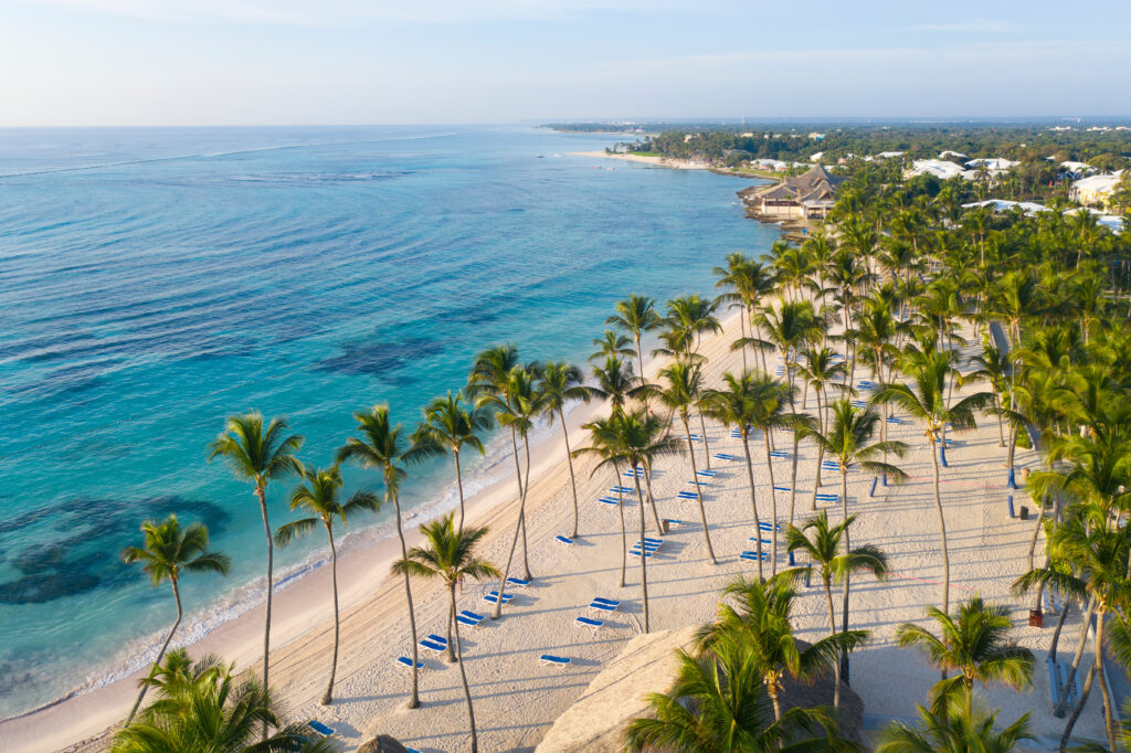 Aerial view of Punta Cana in Dominican Republic