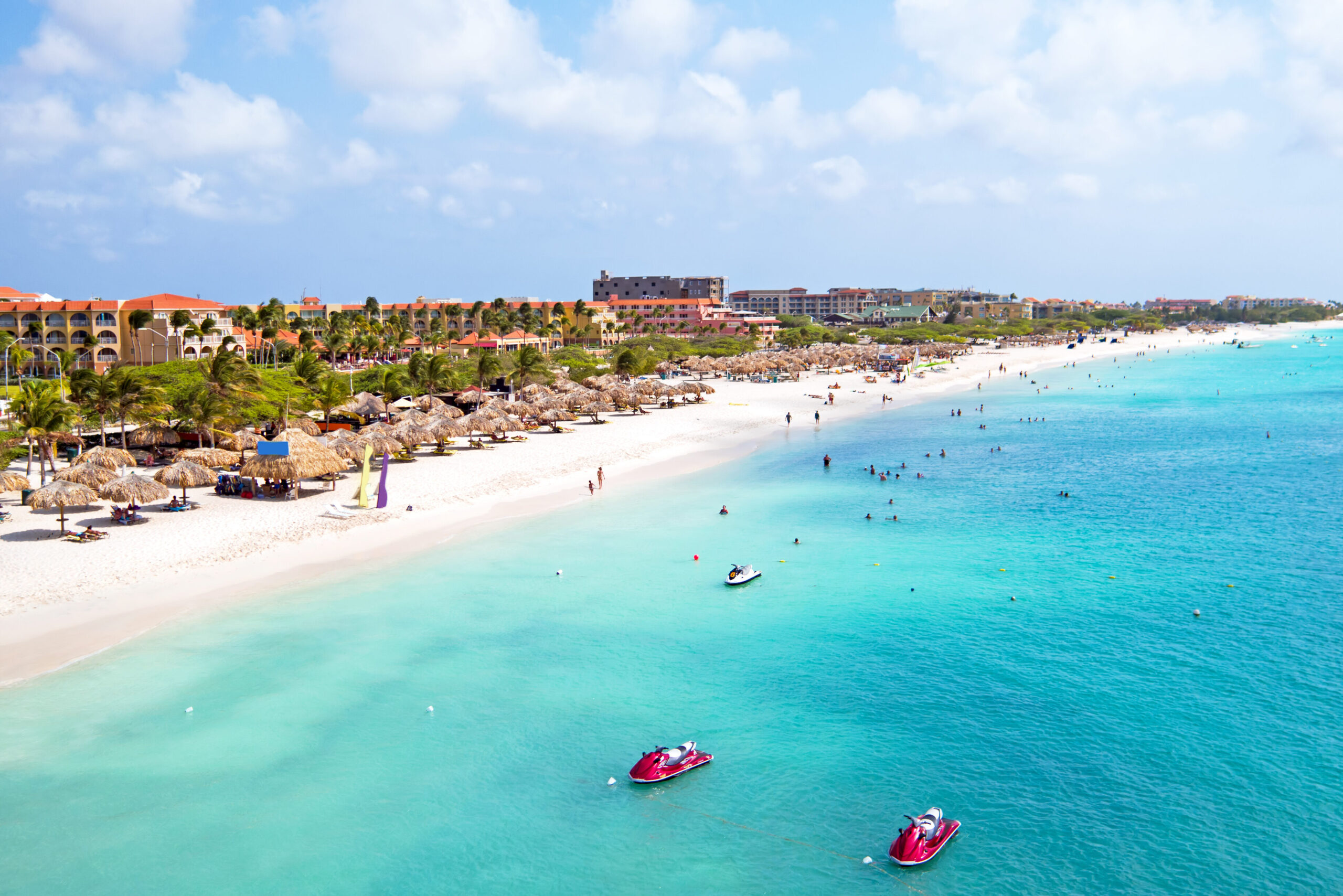 Aerial from Eagle beach on Aruba