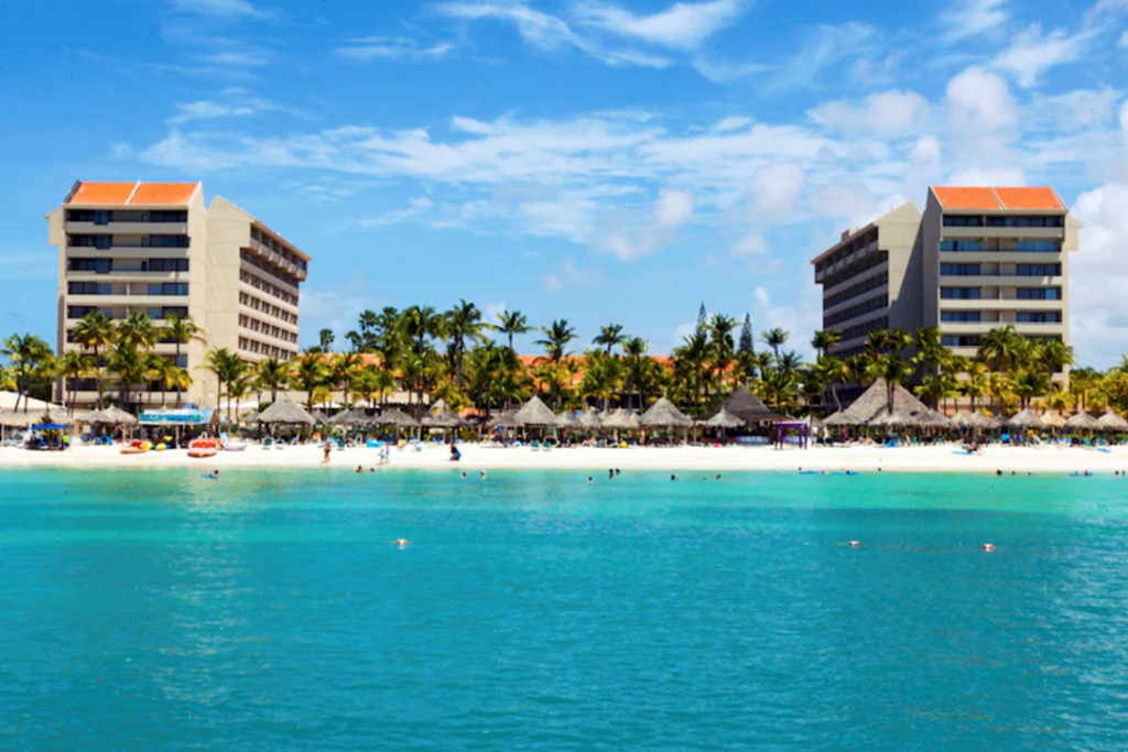 View from the ocean of the Barceló Aruba - All Inclusive