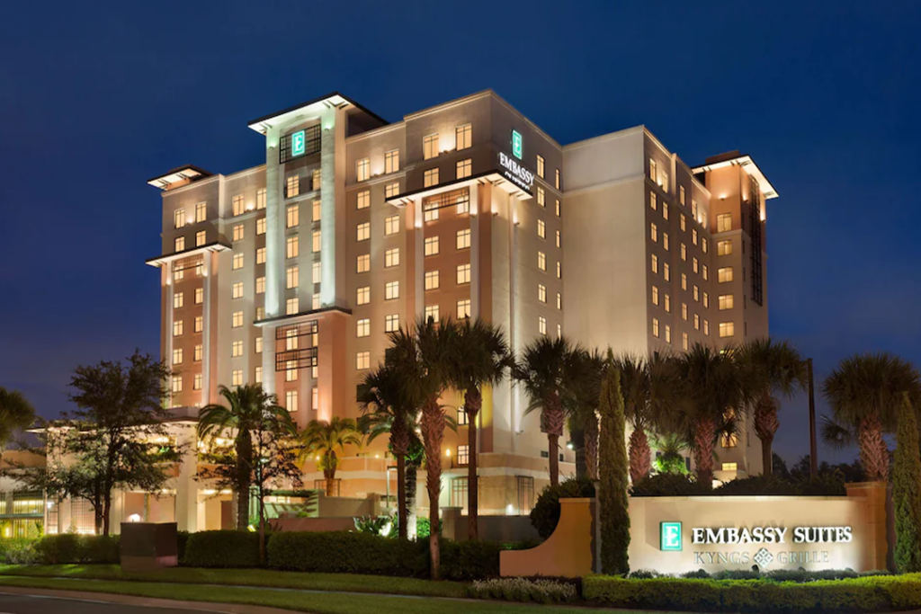 Exterior view of the Embassy Suites by Hilton Orlando Lake Buena Vista South