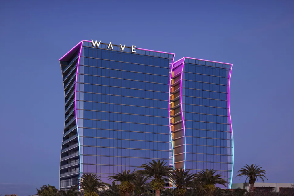 Exterior view of the Lake Nona Wave Hotel in Orlando FL