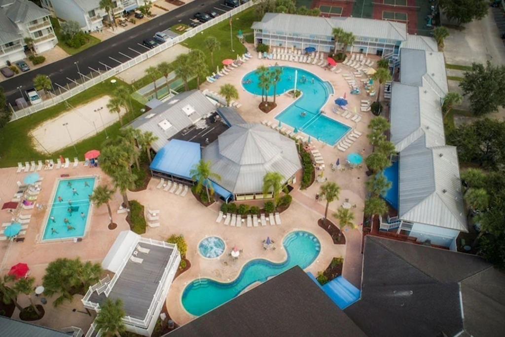 Aerial view of the Adult Only Paradise Lakes Resort, Clothing Optional Resort in FL