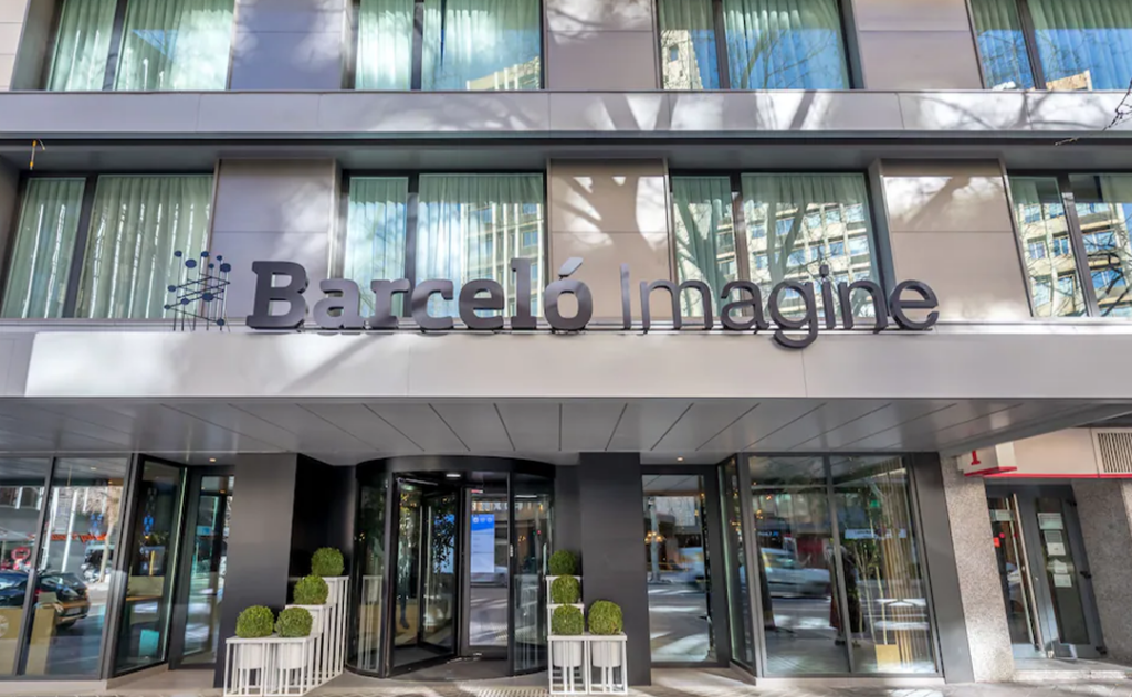 Front entrance of the Barceló Imagine in Madrid Spain