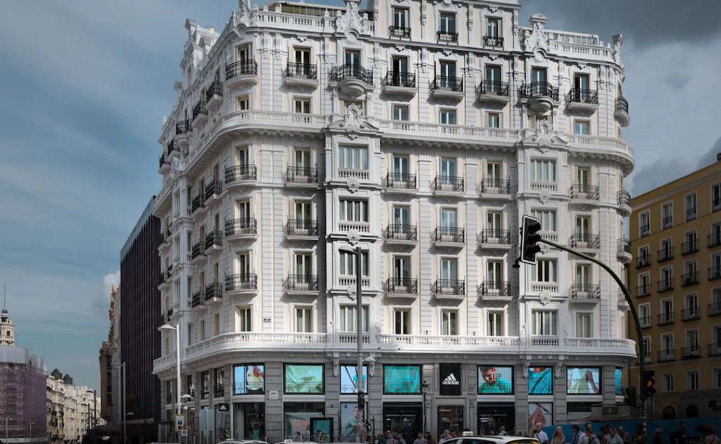 Exterior of the NH Collection Madrid Gran Vía in Madrid Spain