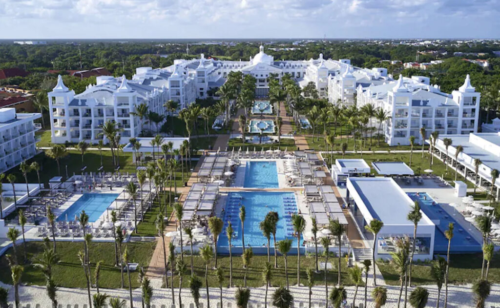 Aerial view of the Riu Palace Riviera Maya