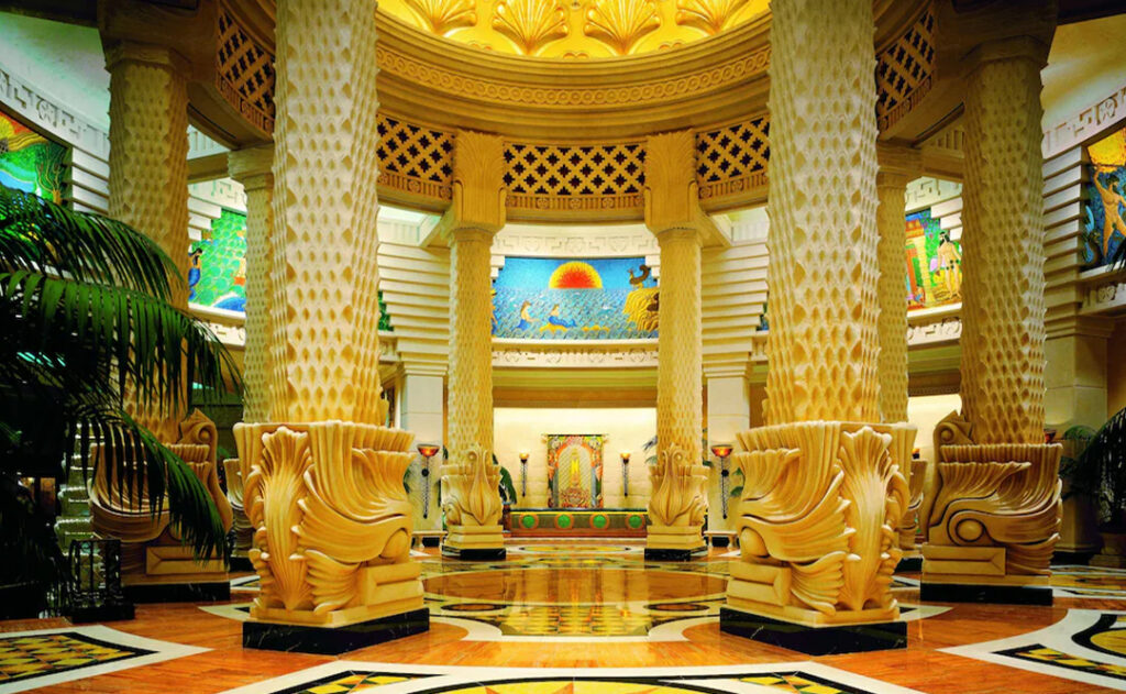 The lobby at The Royal at Atlantis
