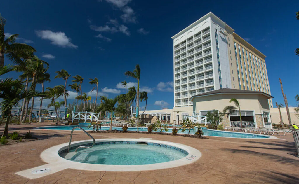 View of the Warwick Paradise Island- All Inclusive- Adults Only from the pool area.